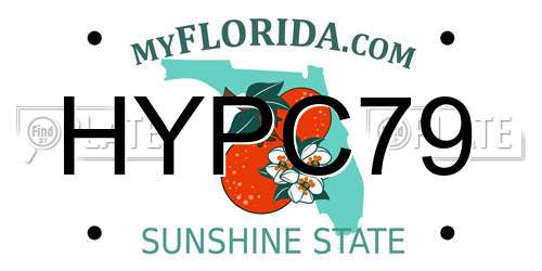 HYPC79 Florida License Plate