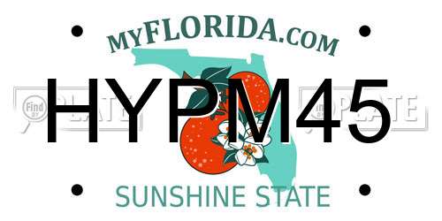HYPM45 Florida License Plate