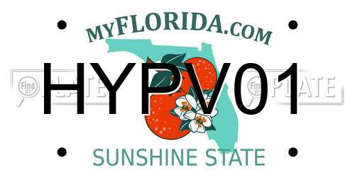 HYPV01 Florida License Plate