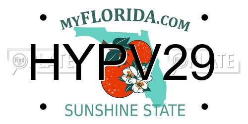 HYPV29 Florida License Plate