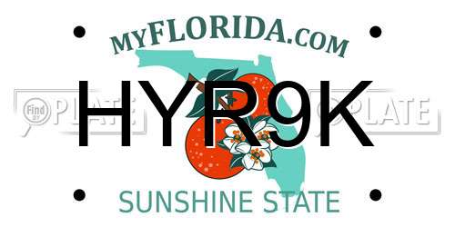 HYR9K Florida License Plate