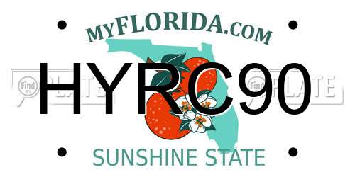 HYRC90 Florida License Plate