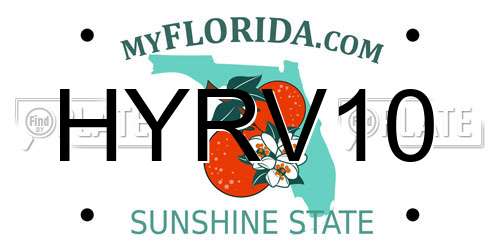 HYRV10 Florida License Plate