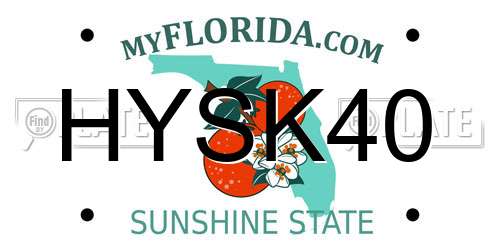 HYSK40 Florida License Plate
