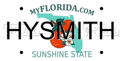 HYSMITH Florida License Plate