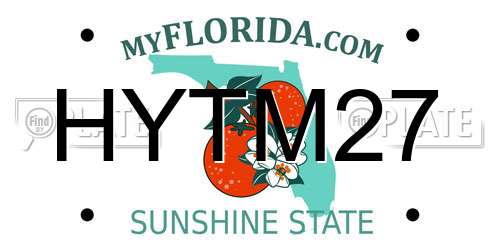 HYTM27 Florida License Plate