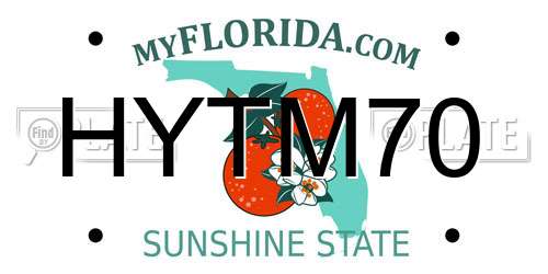 HYTM70 Florida License Plate