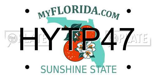HYTP47 Florida License Plate