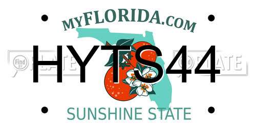 HYTS44 Florida License Plate