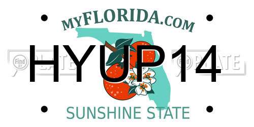 HYUP14 Florida License Plate