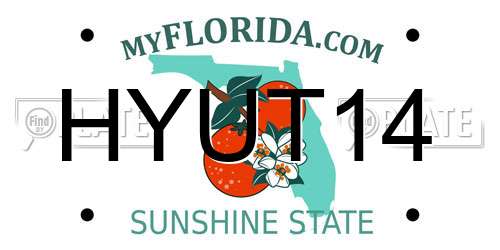 HYUT14 Florida License Plate