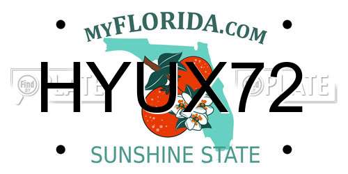 HYUX72 Florida License Plate