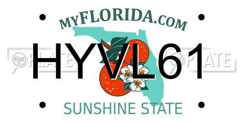 HYVL61 Florida License Plate