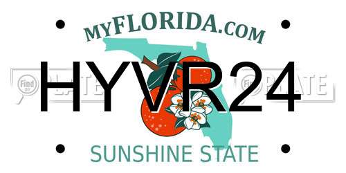 HYVR24 Florida License Plate