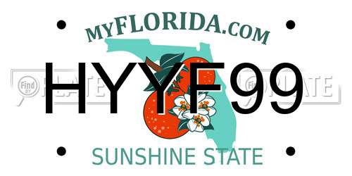 HYYF99 Florida License Plate