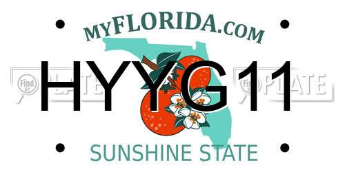 HYYG11 Florida License Plate