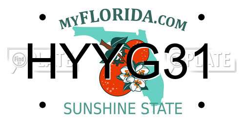 HYYG31 Florida License Plate
