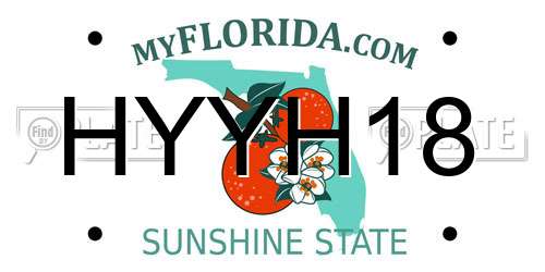 HYYH18 Florida License Plate