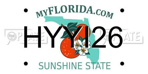 HYYI26 Florida License Plate
