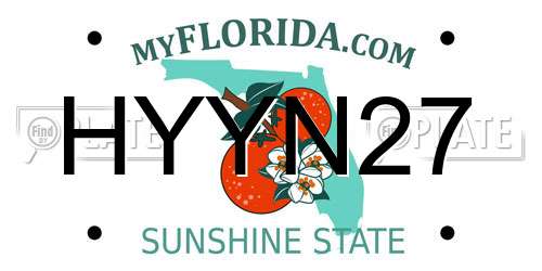 HYYN27 Florida License Plate