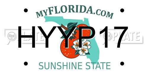 HYYP17 Florida License Plate