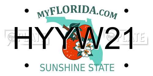 HYYW21 Florida License Plate