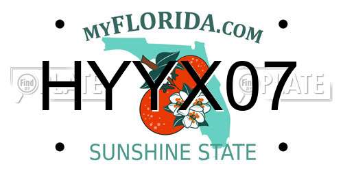 HYYX07 Florida License Plate