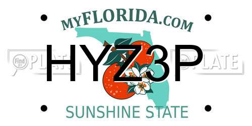 HYZ3P Florida License Plate