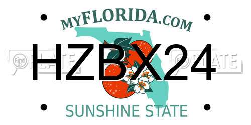 HZBX24 Florida License Plate