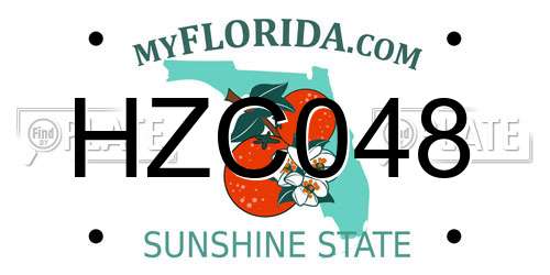 HZC048 Florida License Plate