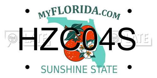 HZC04S Florida License Plate