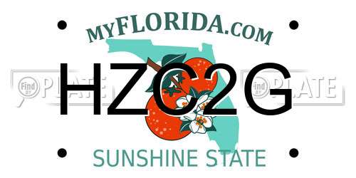HZC2G Florida License Plate
