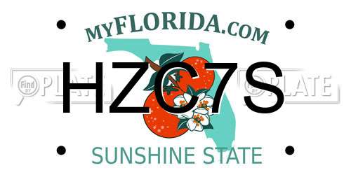 HZC7S Florida License Plate