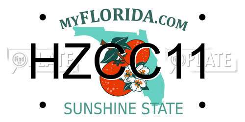 HZCC11 Florida License Plate