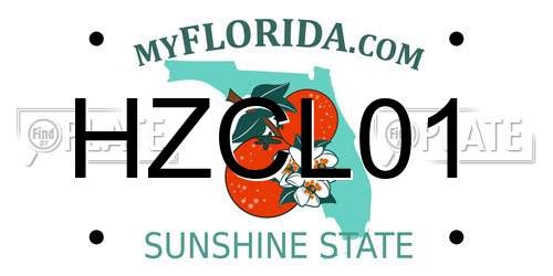HZCL01 Florida License Plate