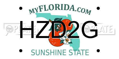 HZD2G Florida License Plate