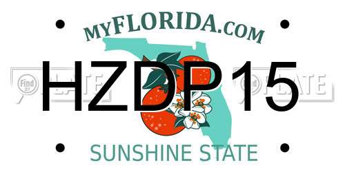 HZDP15 Florida License Plate