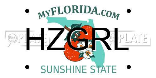 HZGRL Florida License Plate