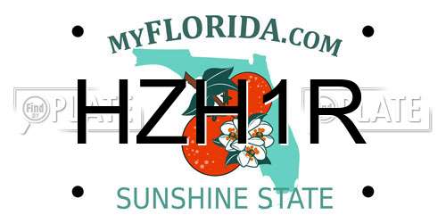 HZH1R Florida License Plate