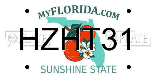 HZHT31 Florida License Plate