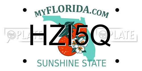 HZI5Q Florida License Plate