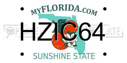 HZIC64 Florida License Plate