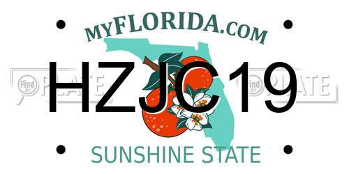 HZJC19 Florida License Plate