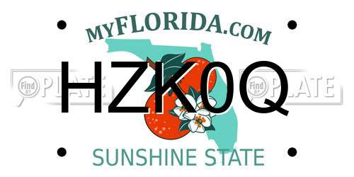 HZK0Q Florida License Plate