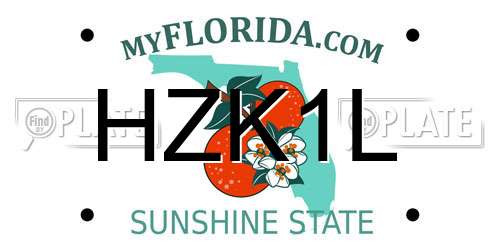 HZK1L Florida License Plate