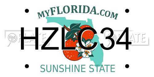 HZLC34 Florida License Plate