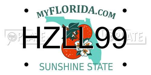 HZLL99 Florida License Plate