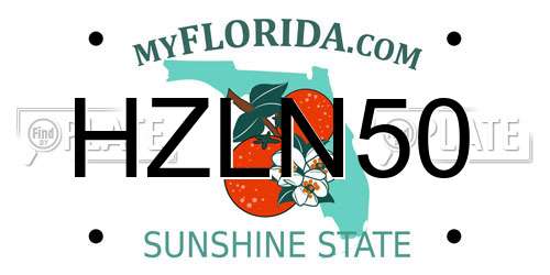 HZLN50 Florida License Plate