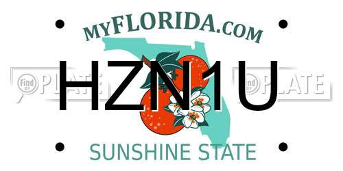 HZN1U Florida License Plate