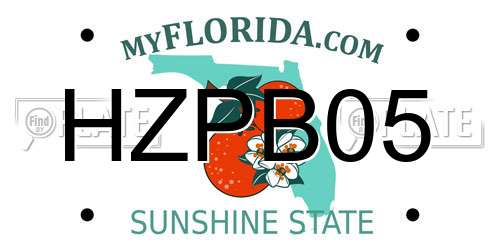 HZPB05 Florida License Plate
